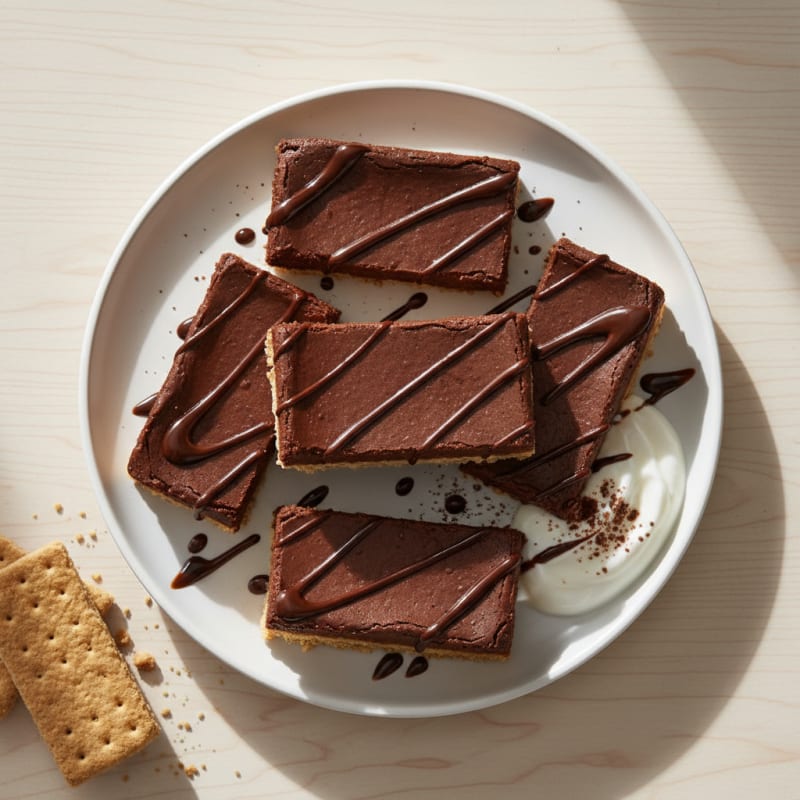Creamy Chocolate Protein Cheesecake Bars