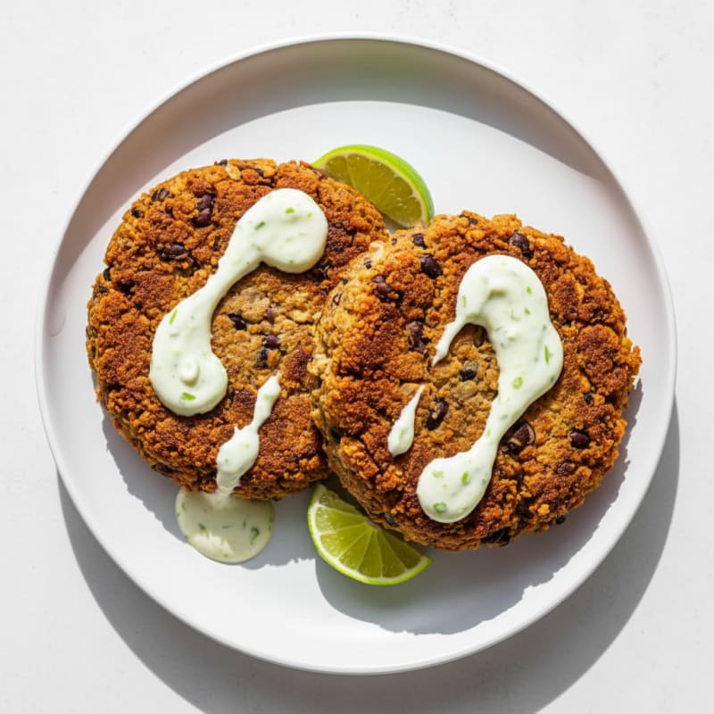 Crispy Black Bean Veggie Burgers