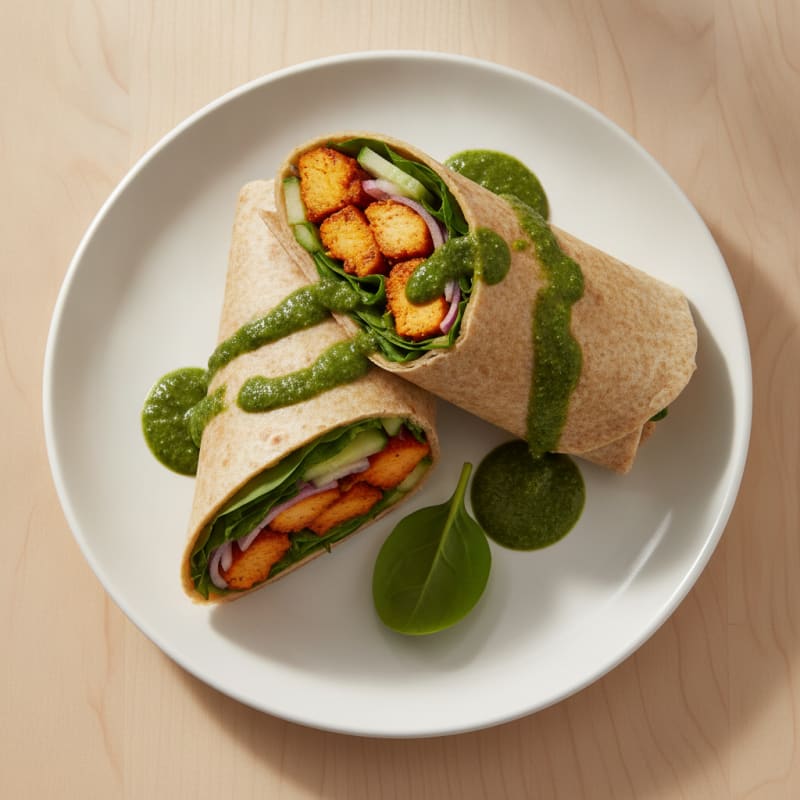 Tandoori Chicken Wraps with Mint Chutney