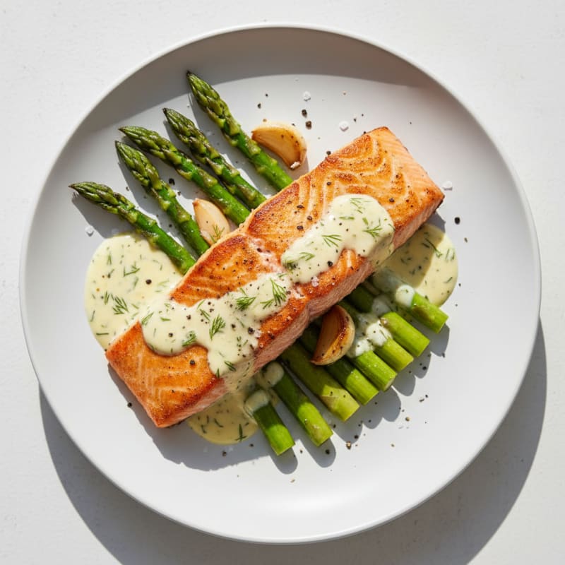 Pan-Seared Salmon with Lemon-Dill Sauce