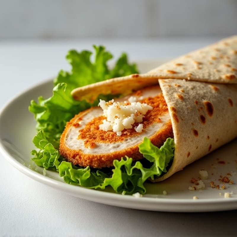 Crispy Chicken Caesar Wrap with Fresh Romaine