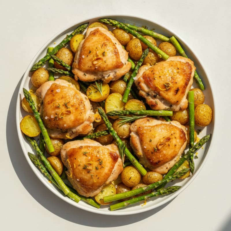 Lemon-Herb Roasted Chicken Thighs