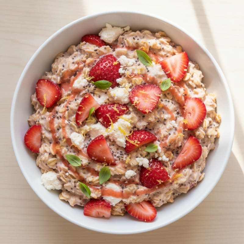 Strawberry Shortcake Overnight Oats