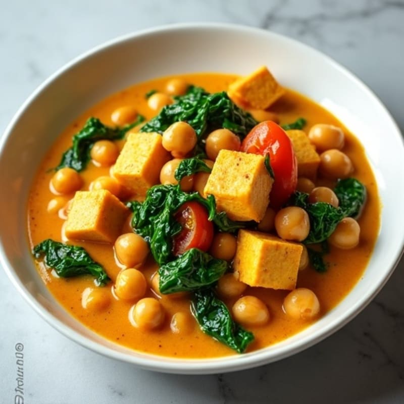 Creamy Coconut Chickpea and Spinach Curry