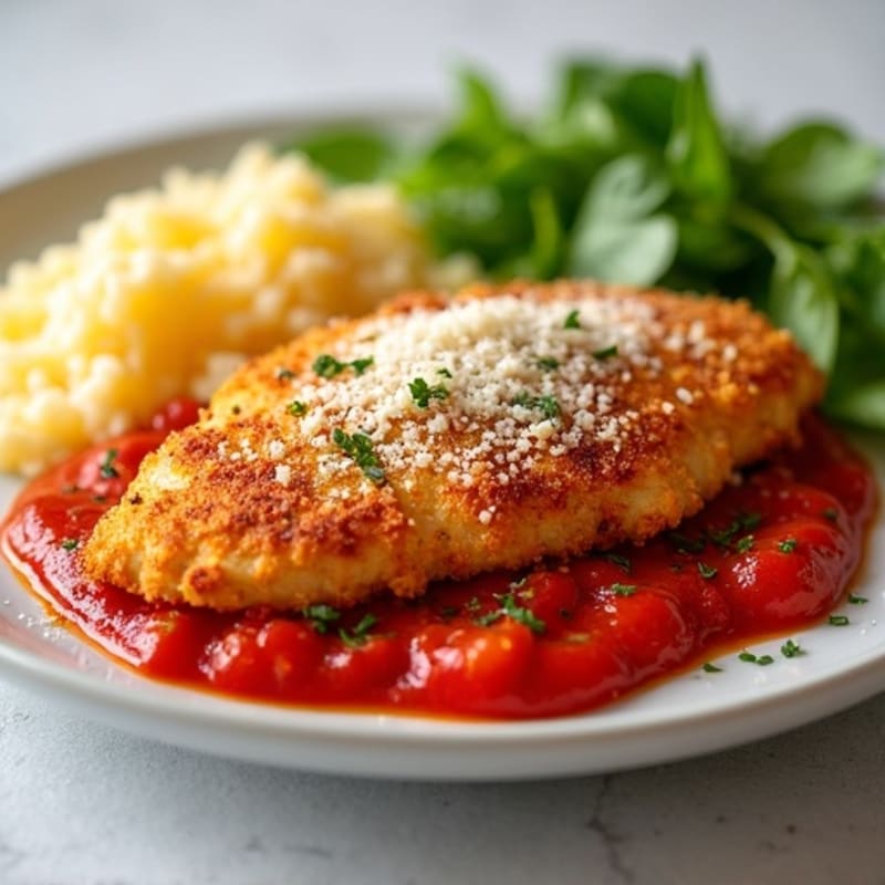 Crispy Baked Chicken Parmesan with Fresh Marinara