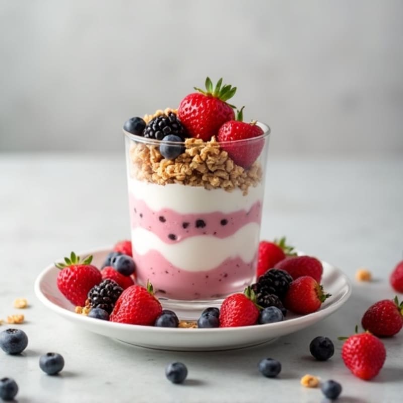 Greek Yogurt Berry Parfait with Protein Crunch