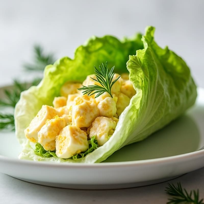 Creamy Greek Yogurt Egg Salad Lettuce Wrap