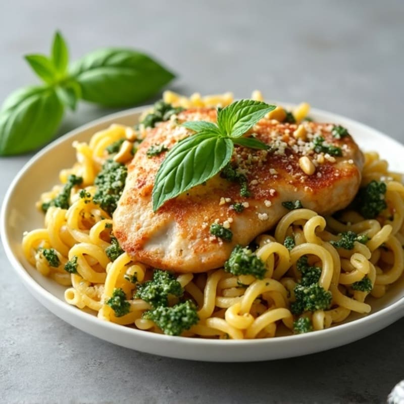 Fresh Pesto Chicken Whole Wheat Pasta