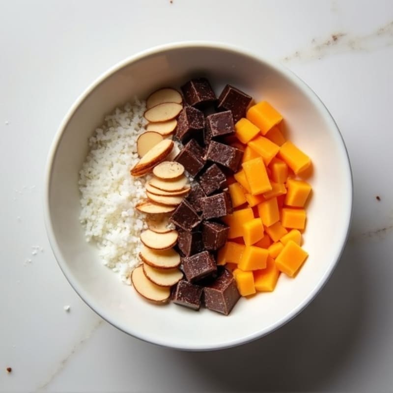 Coconut-Almond Dark Chocolate Greek Yogurt Bowl