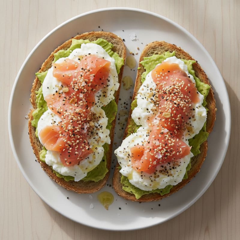 High-Protein Smoked Salmon Avocado Toast
