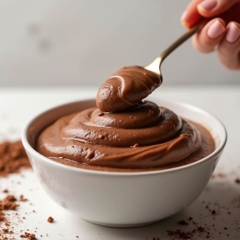 Silky Chocolate Protein Pudding with Almond Butter