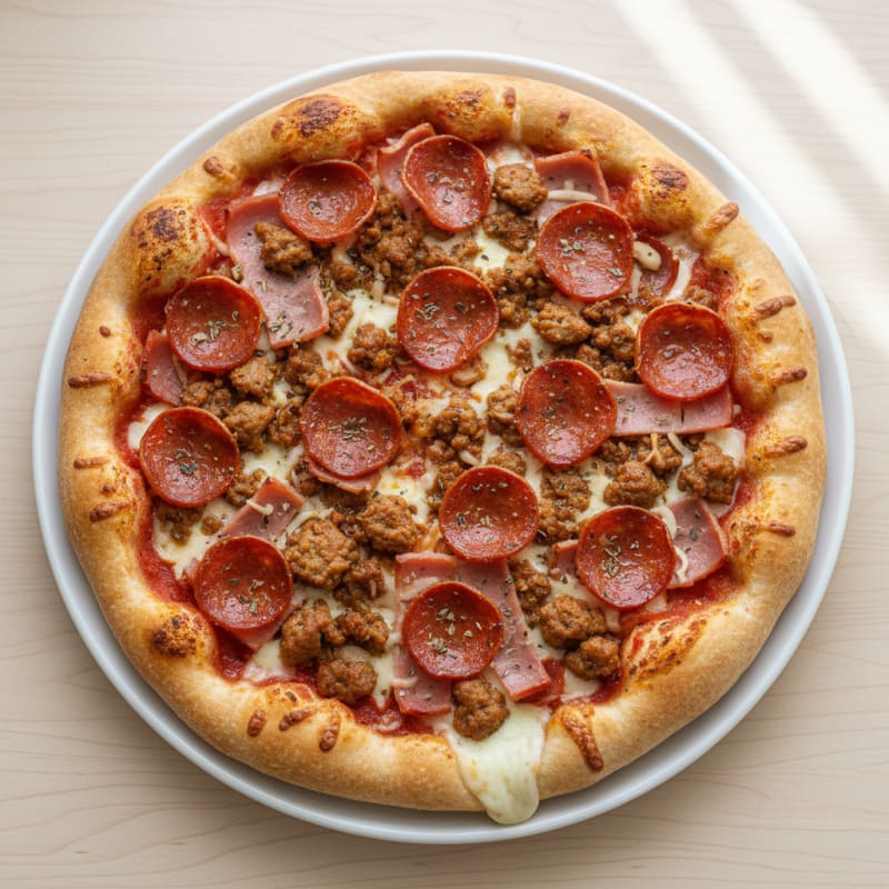 Meat Lovers Stuffed Crust Pizza