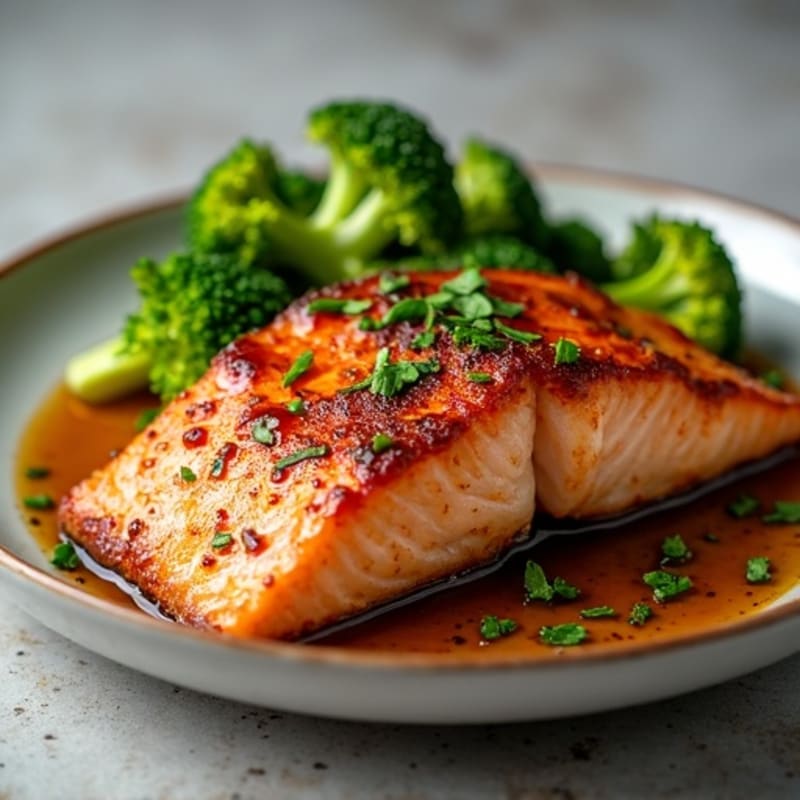 Crispy Teriyaki Salmon with Roasted Broccoli