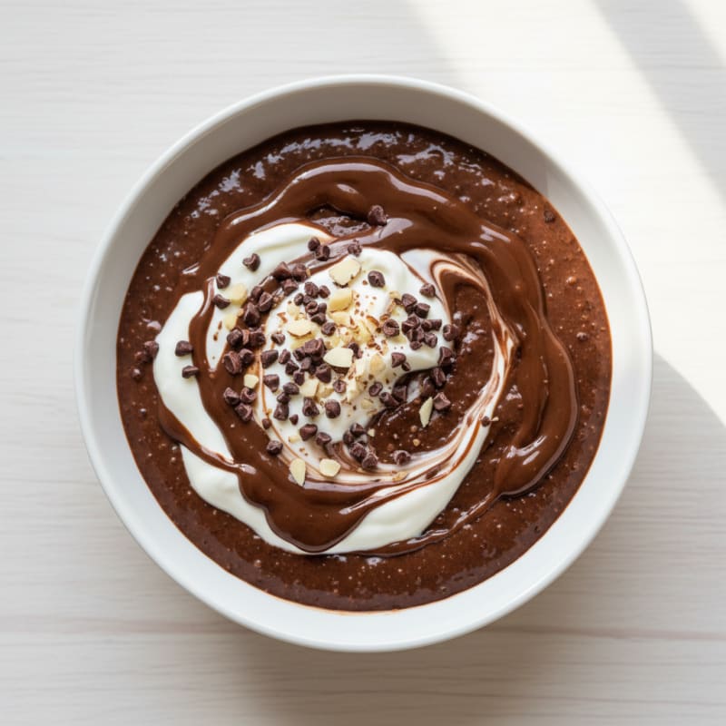 Silky Chocolate Protein Pudding with Greek Yogurt