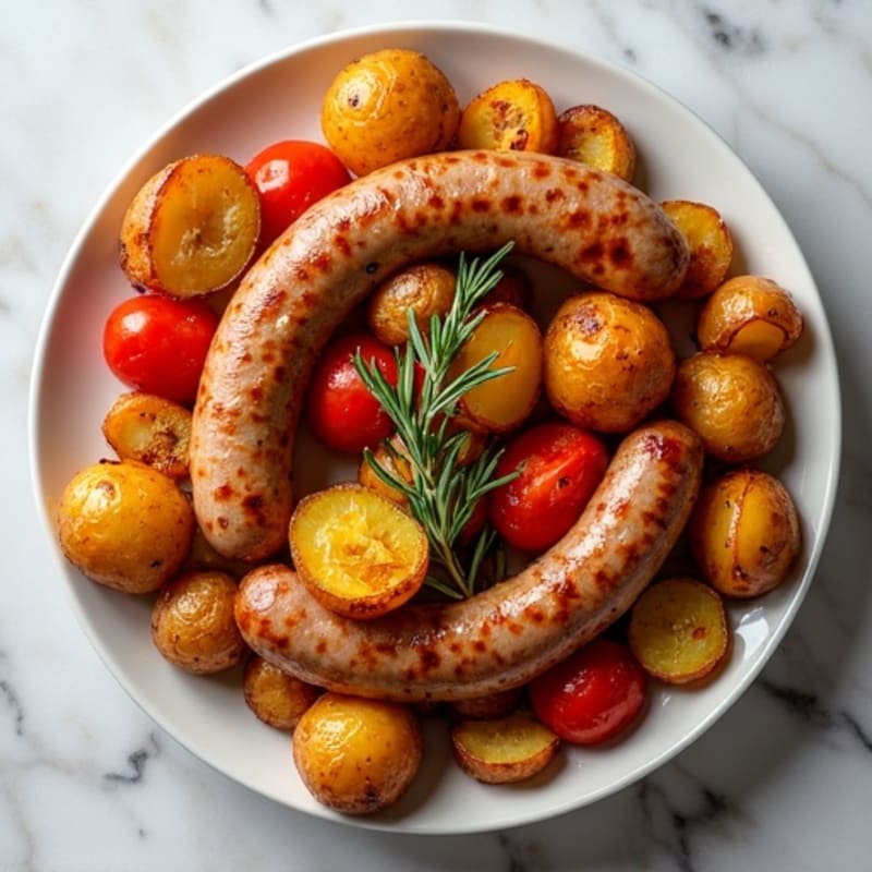 Roasted Sausage and Crispy Potato Sheet Pan