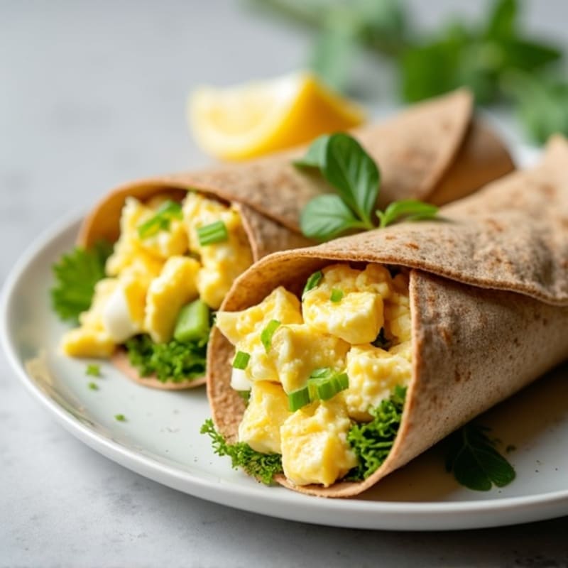 Healthy Creamy Egg Salad Wraps