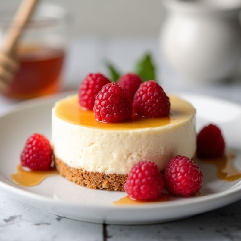 Greek Yogurt Protein Cheesecake with Fresh Berries