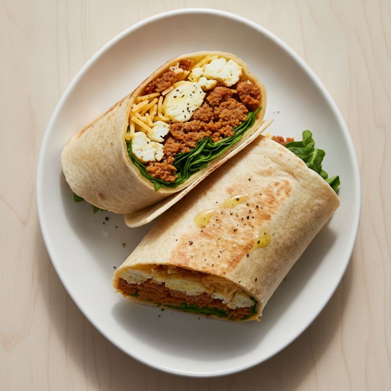 Chorizo Sausage and Egg Breakfast Wraps