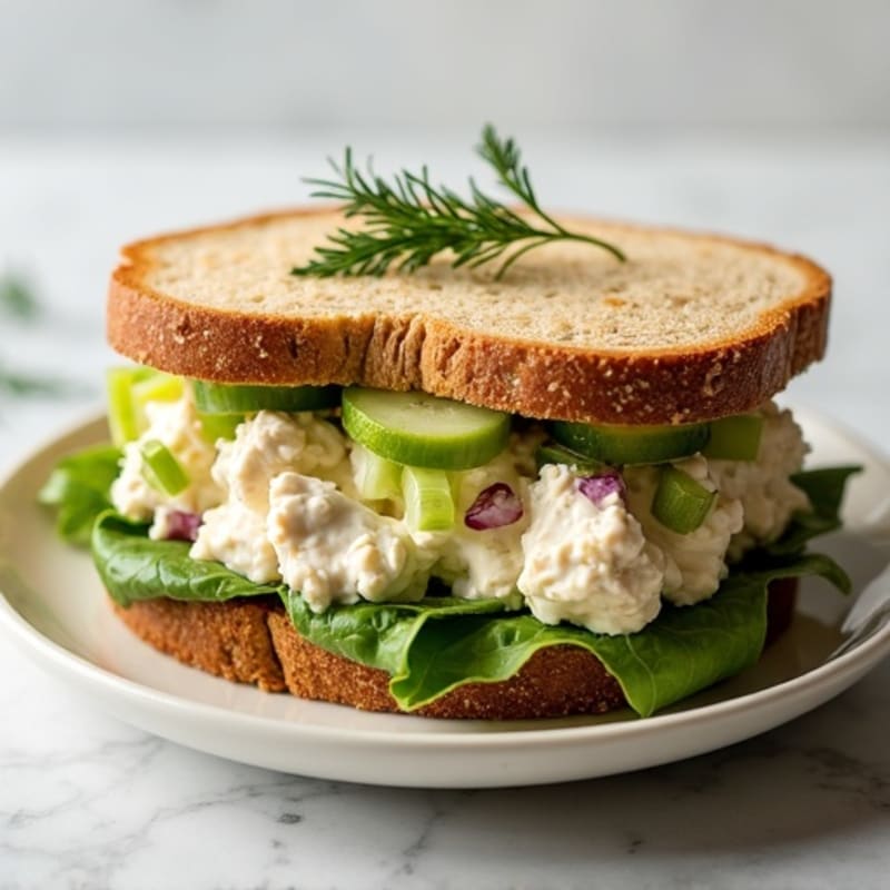 Creamy Lemon Herb Chicken Salad Sandwich