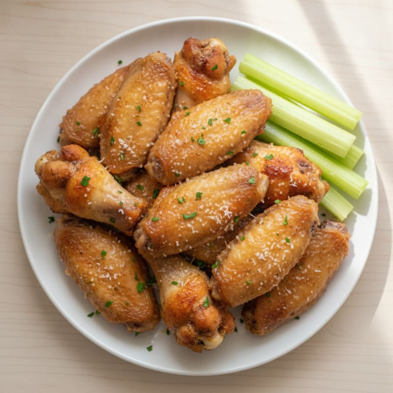 Garlic Parmesan Baked Chicken Wings
