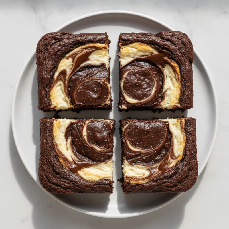 Fudgy Cottage Cheese Swirl Brownies