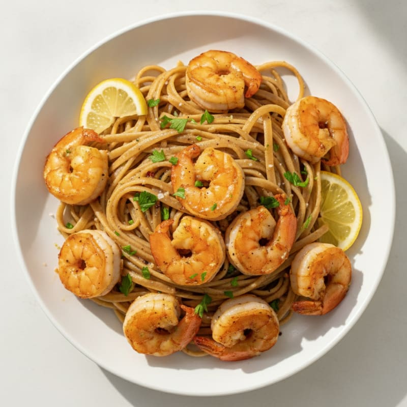 Garlic Butter Shrimp Scampi with Linguine