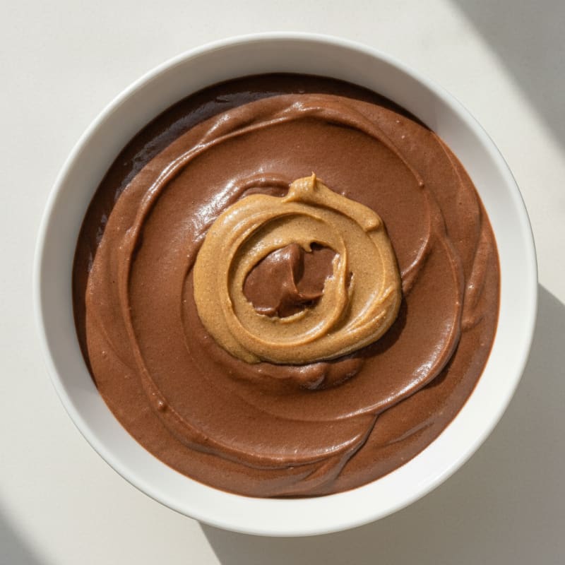 Silky Chocolate Protein Pudding with Almond Butter