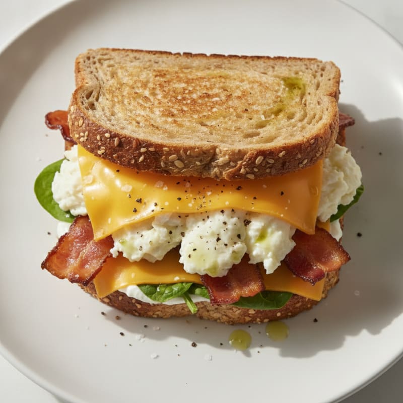 Loaded Egg and Cheese Sandwich