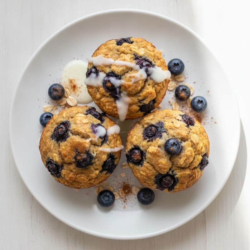 Blueberry Oatmeal Breakfast Muffins