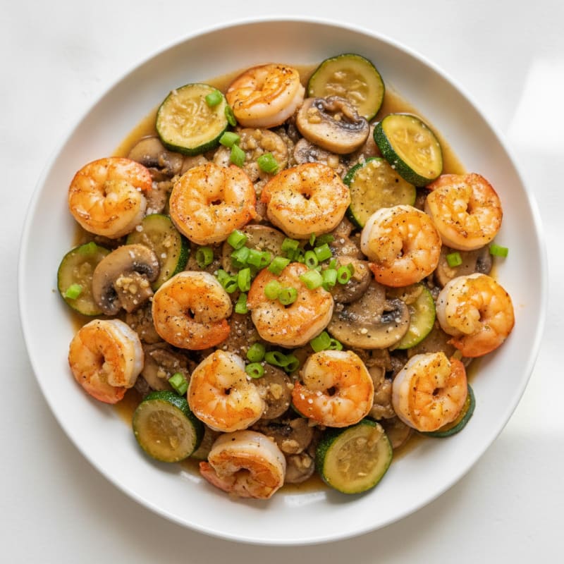 Garlic Shrimp and Mushroom Stir-Fry
