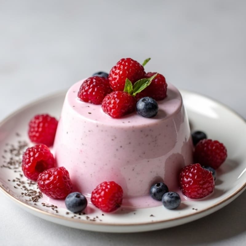 Silky Greek Yogurt Protein Mousse with Mixed Berries