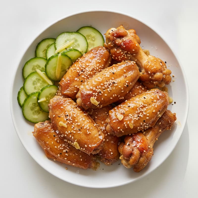 Honey-Glazed Chicken Wings with Sesame