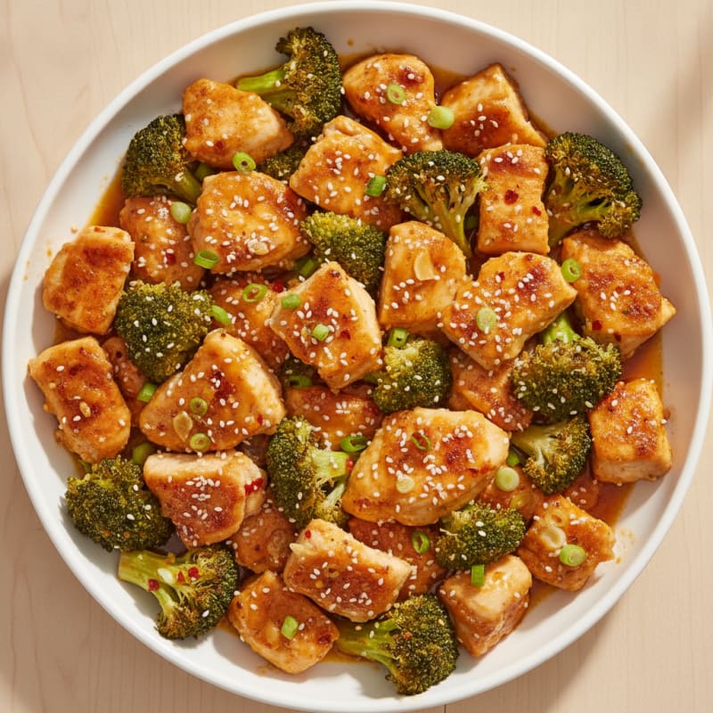 Baked Orange Chicken with Broccoli
