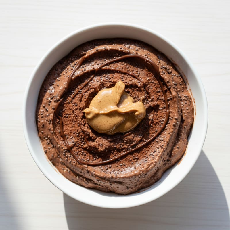 Chocolate Protein Mousse with Chia Seeds