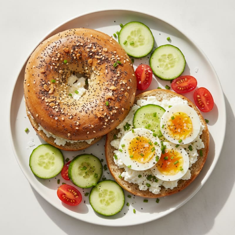 Savory Cottage Cheese with Everything Bagel