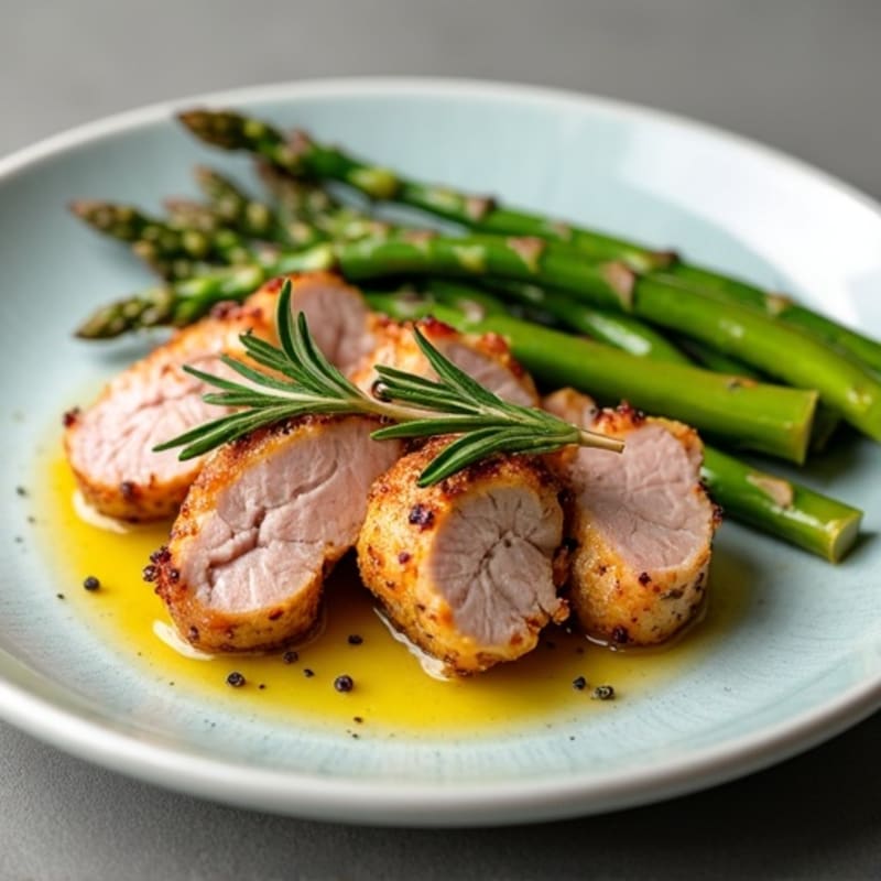 Herb-Roasted Pork Tenderloin with Roasted Asparagus