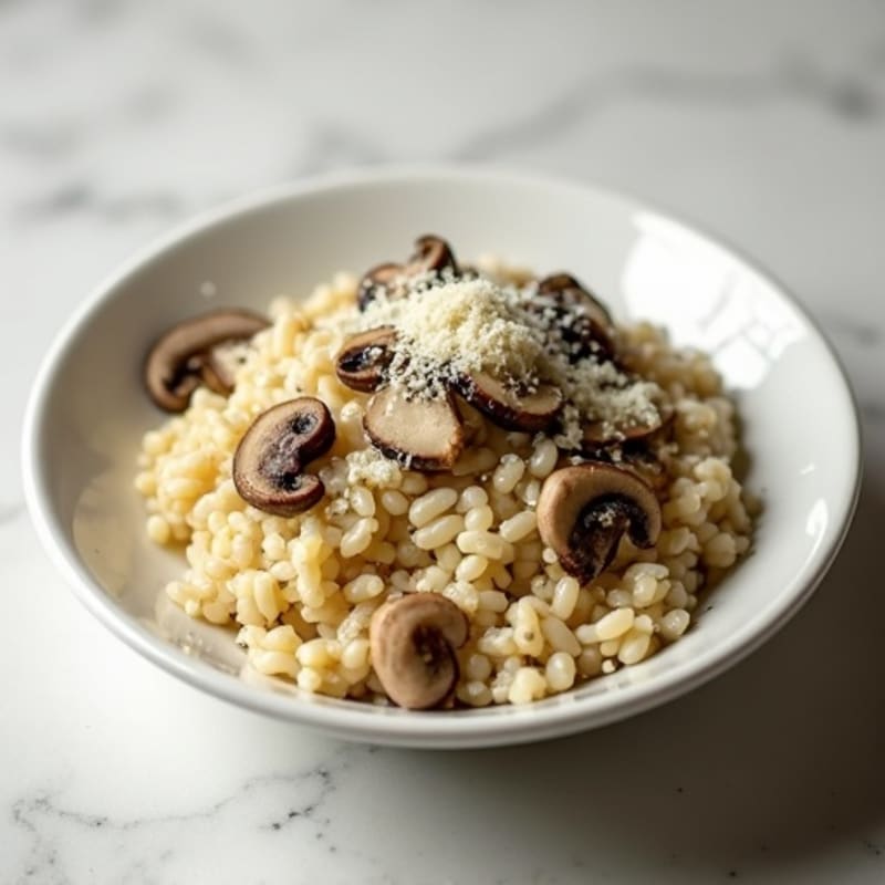 Healthy Creamy Mushroom Risotto