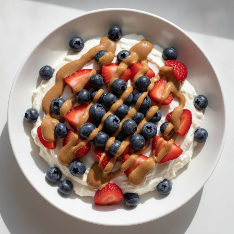 Silky Greek Yogurt Protein Pudding with Fresh Berries