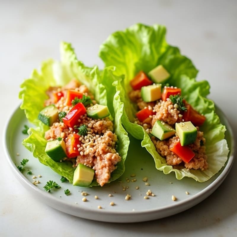 Fresh Spicy Tuna Lettuce Wraps