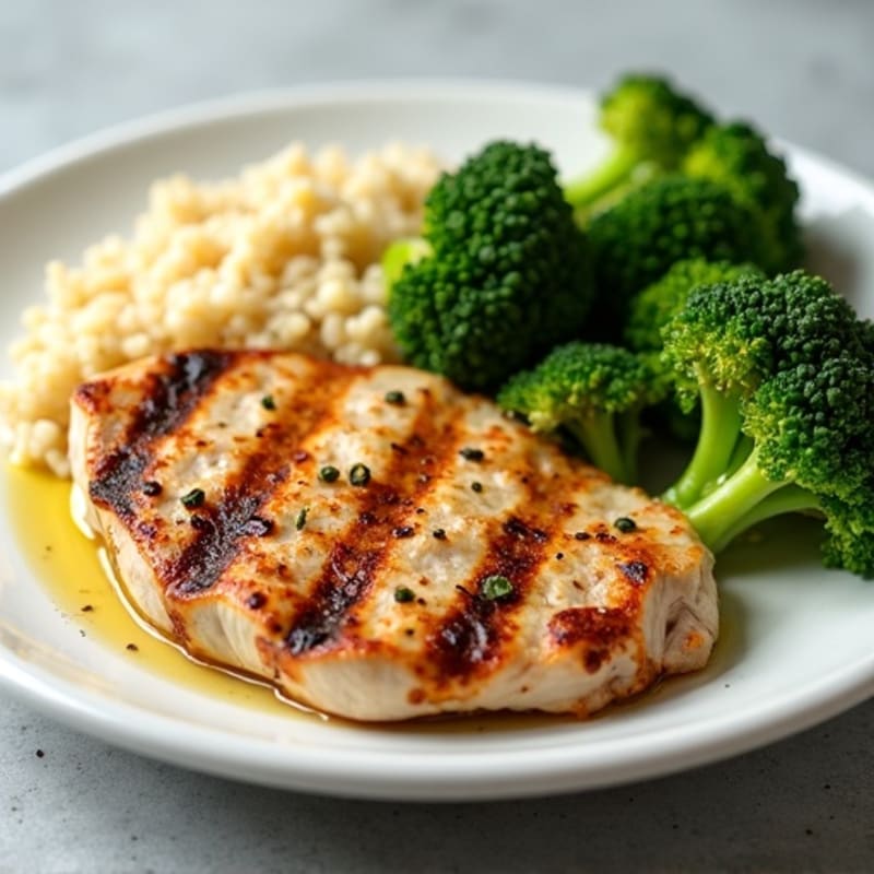 Grilled Turkey Breast with Quinoa and Broccoli