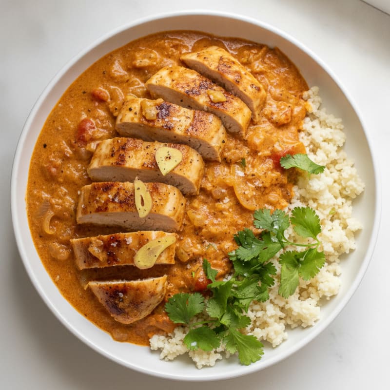 Indian Spiced Chicken with Tomato Cream Sauce