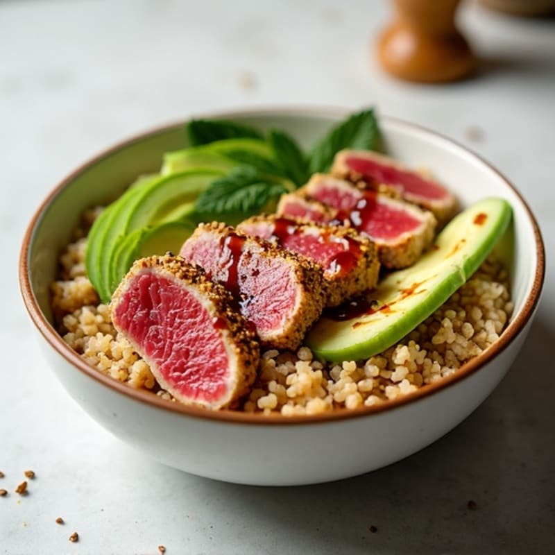 Sesame-Crusted Ahi Tuna Rice Bowl