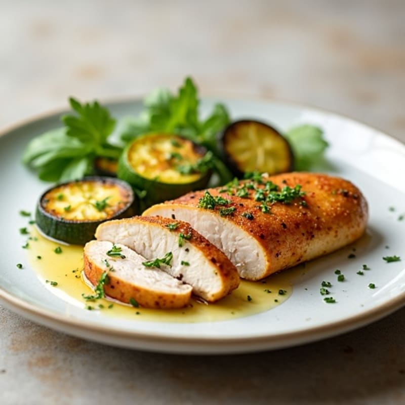 Seared Turkey Breast with Roasted Zucchini