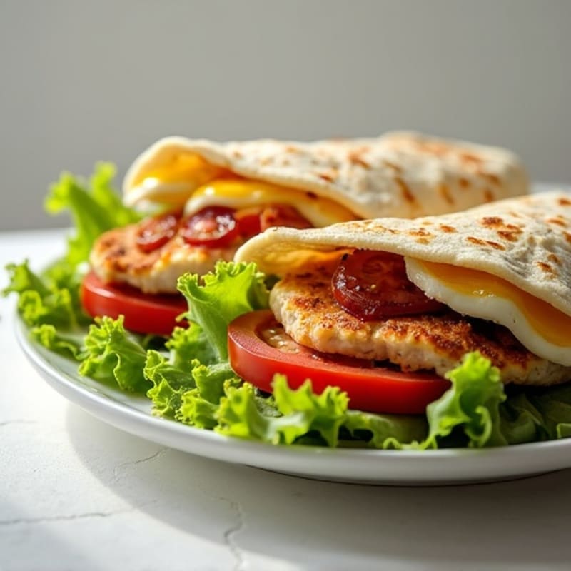 Crispy Turkey Bacon, Fresh Tomato, and Crisp Lettuce Wraps