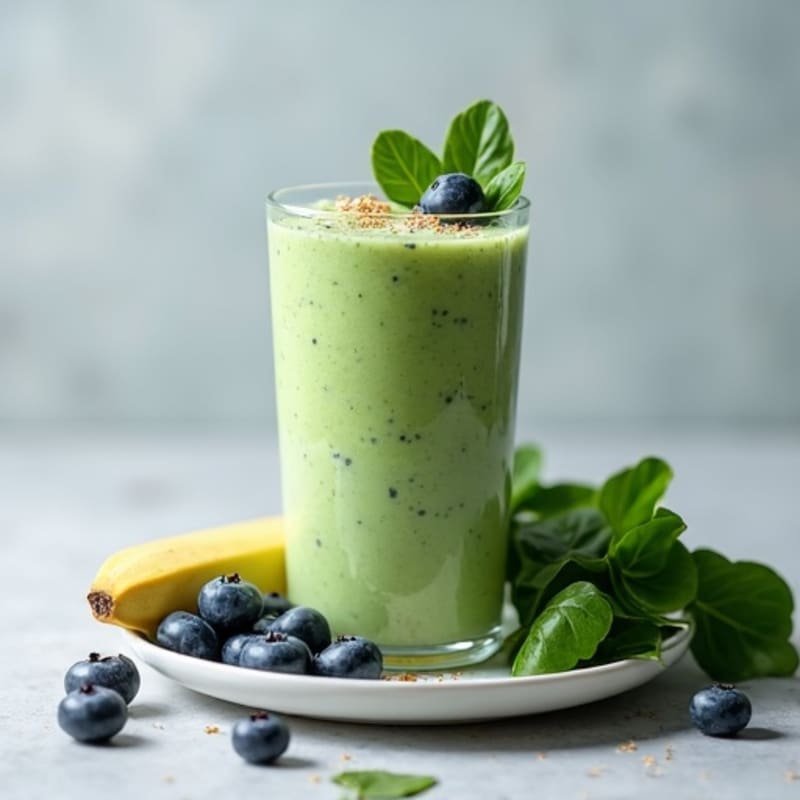 Creamy Spinach Blueberry Protein Smoothie