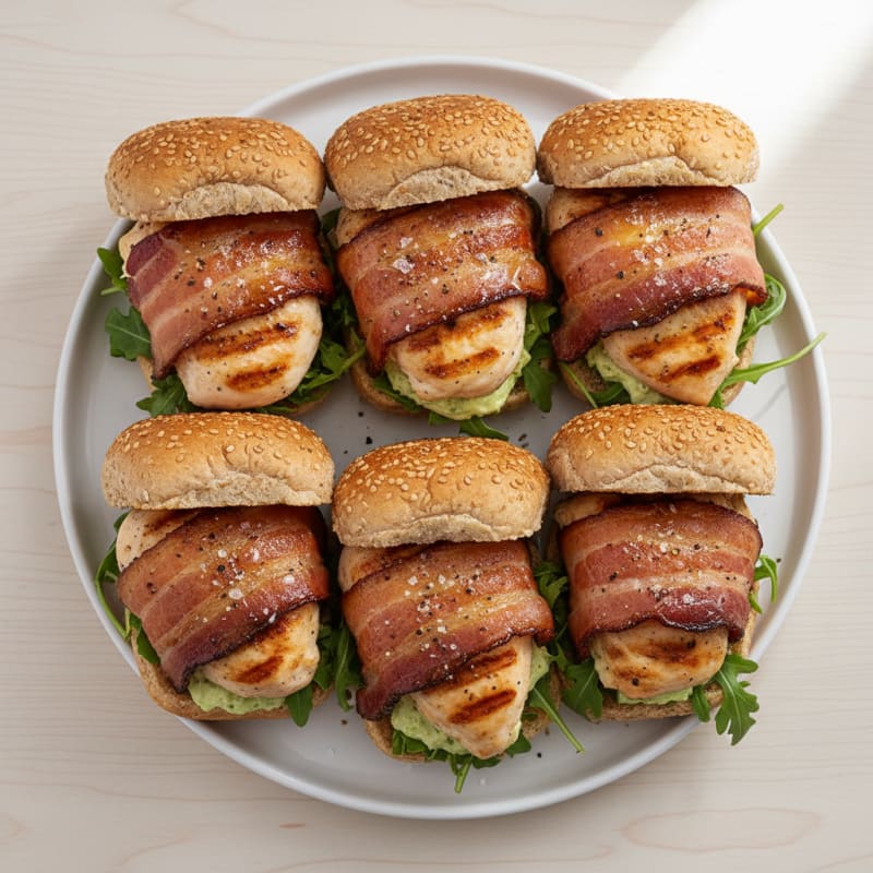 Bacon-Wrapped Jalapeño Chicken Sliders