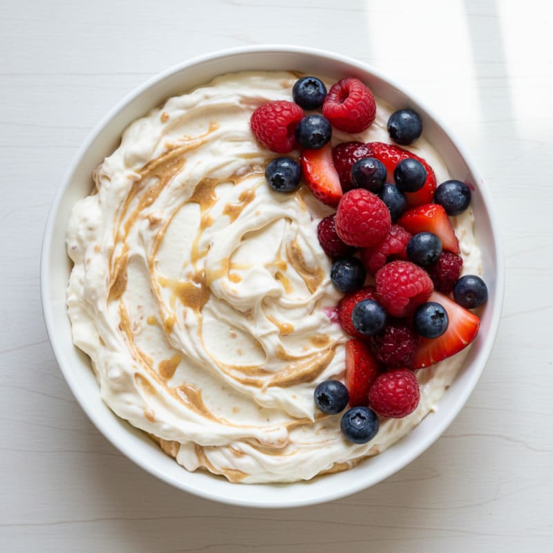Greek Yogurt Protein Mousse with Mixed Berries