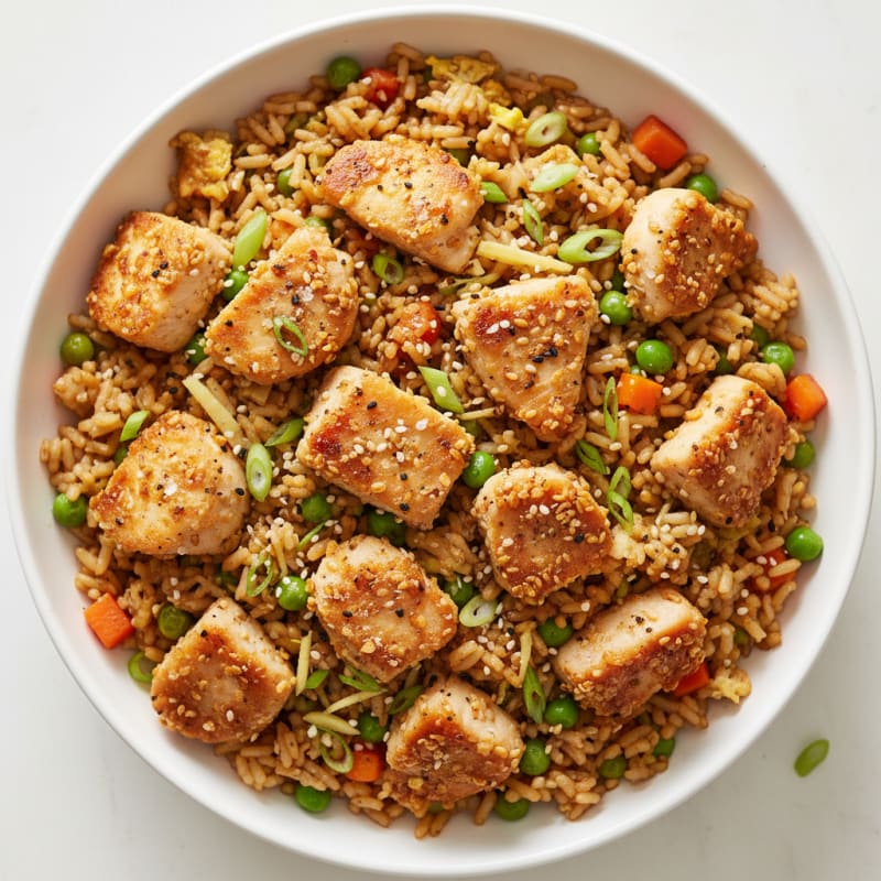 Crispy Sesame Chicken Fried Rice