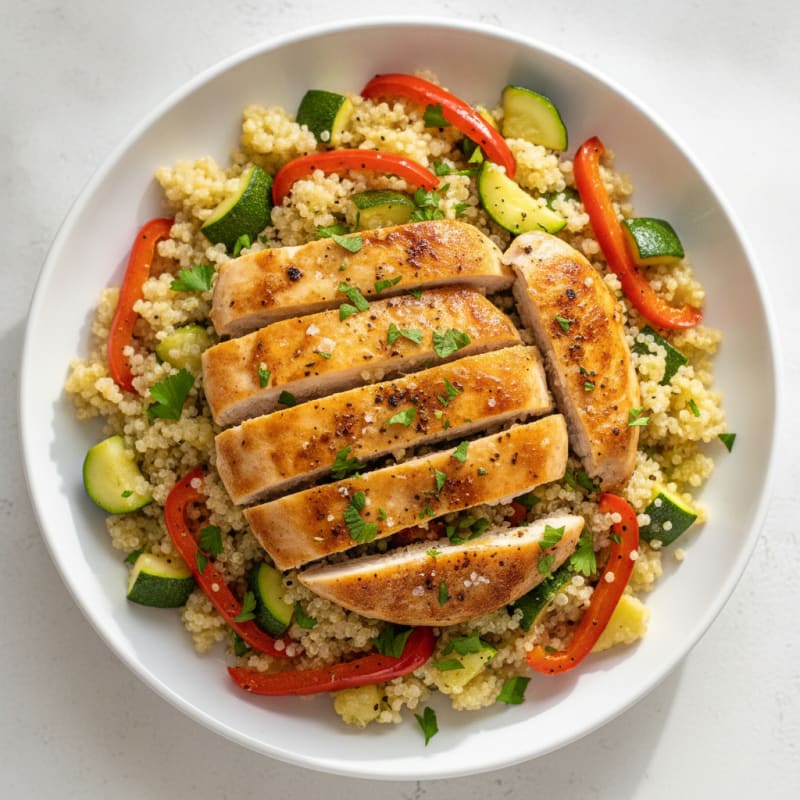 Speedy Lemon Herb Chicken with Quinoa