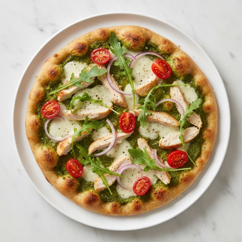 Crispy Naan Pizza with Zesty Pesto